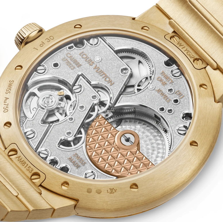 LOUIS VUITTON,Tambour 40mm,40mm,Yellow Gold,Black,Automatic,50hours,In-house Caliber,W1YG20