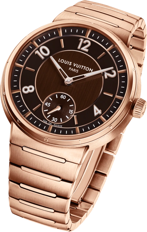 LOUIS VUITTON,Tambour 40mm,40mm,Pink Gold,Brown,Automatic,50hours,In-house Caliber,W1PG10