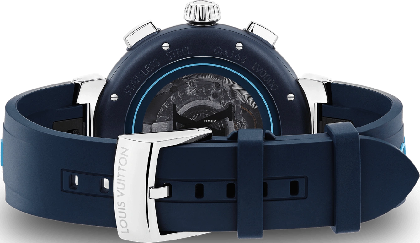 LOUIS VUITTON,Tambour Street Diver 46mm,46mm,Stainless Steel,Blue,Automatic,Chronograph,Sapphire,Crystal Glass,QA168A