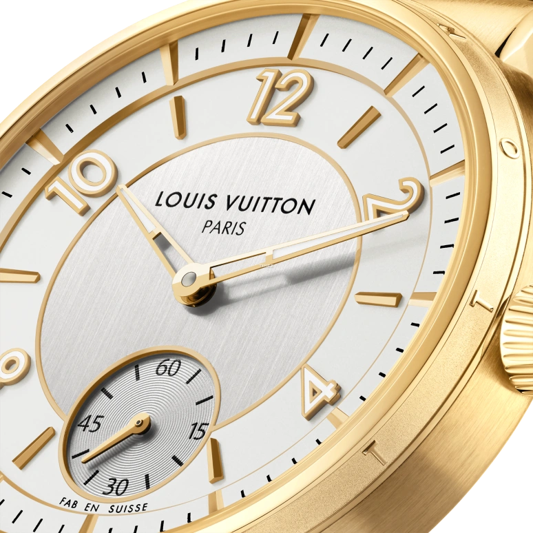 LOUIS VUITTON,Tambour 40mm,40mm,Yellow Gold,White,Automatic,Sapphire,Crystal Glass,Round,Lionel Messi,Taylor Swift,La Pulga,GOAT,W1YG10