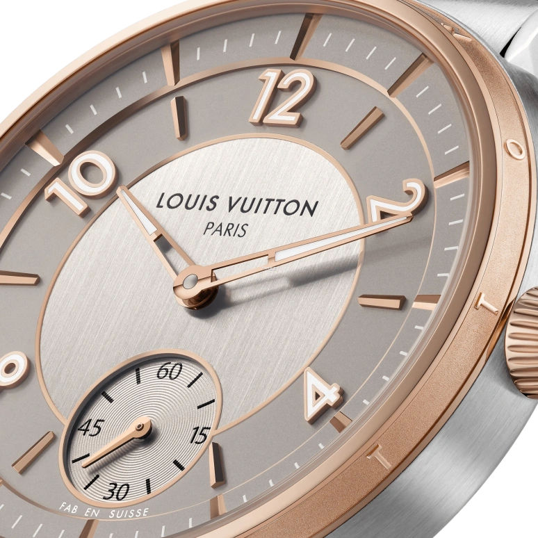 LOUIS VUITTON,Tambour 40mm,40mm,Stainless Steel,Rose Gold,Grey,Automatic,50hours,In-house Caliber,W1SP10
