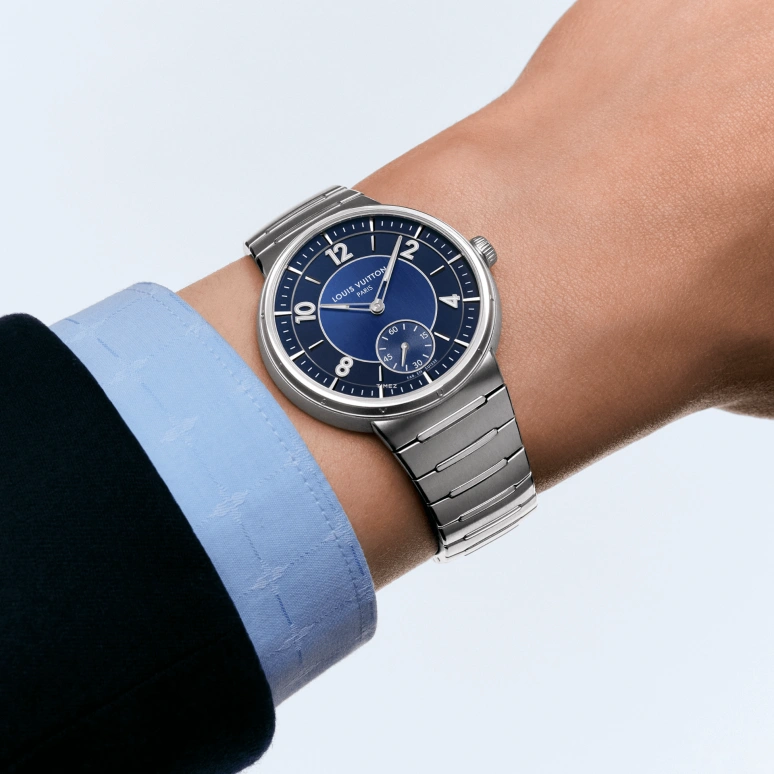 LOUIS VUITTON,Tambour 40mm,40mm,Stainless Steel,Blue,Automatic,Sapphire,Crystal Glass,Round,W1ST20