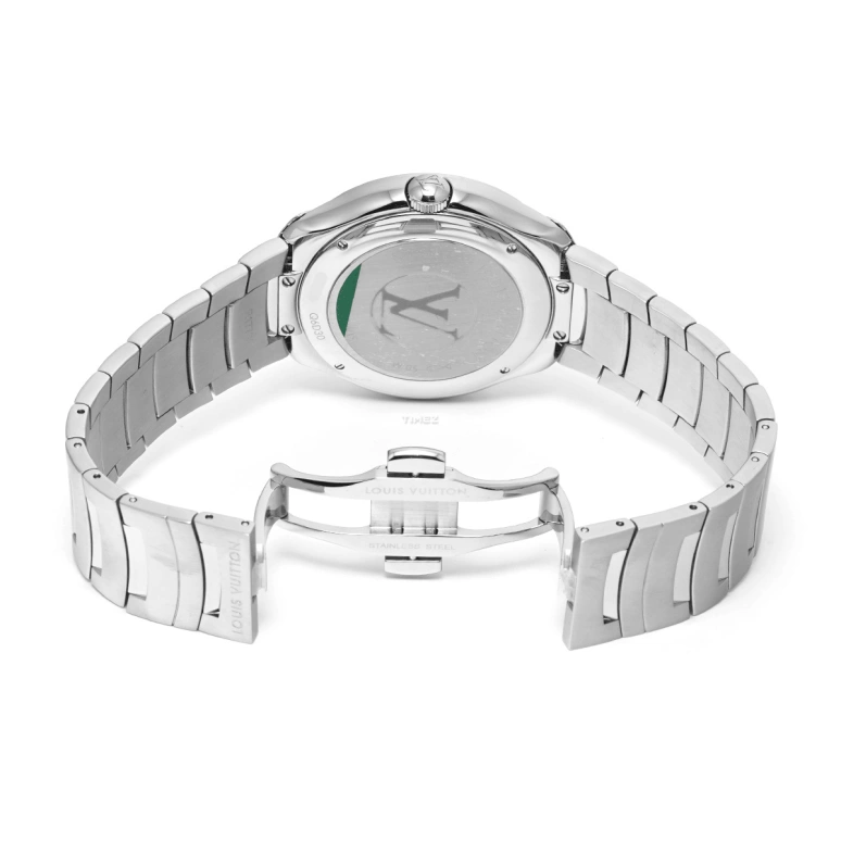 LOUIS VUITTON,LV Fifty Five 41mm,41mm,Stainless Steel,Green,Automatic,Day,Dule Time,Q6D300