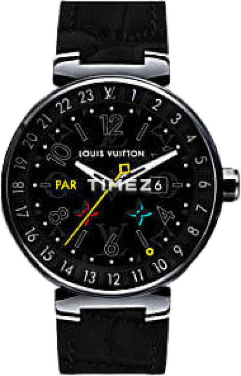 LOUIS VUITTON,Tambour Horizon 42mm,42mm,Stainless Steel,Black,Mirror,Processor,Smartwatch,Sapphire,Crystal Glass,QAAA68
