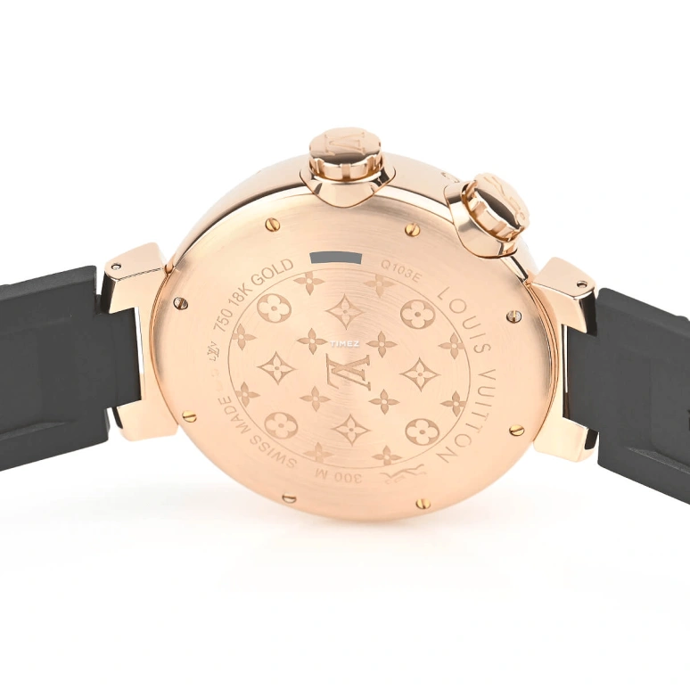 LOUIS VUITTON,Tambour Street Diver 44mm,44mm,Rose Gold,Blue,Automatic,Day,Sapphire,Crystal Glass,Q103E1