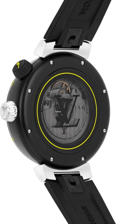 LOUIS VUITTON,Tambour Street Diver 44mm,44mm,Stainless Steel,Black,Automatic,Sapphire,Crystal Glass,Round,QA122A