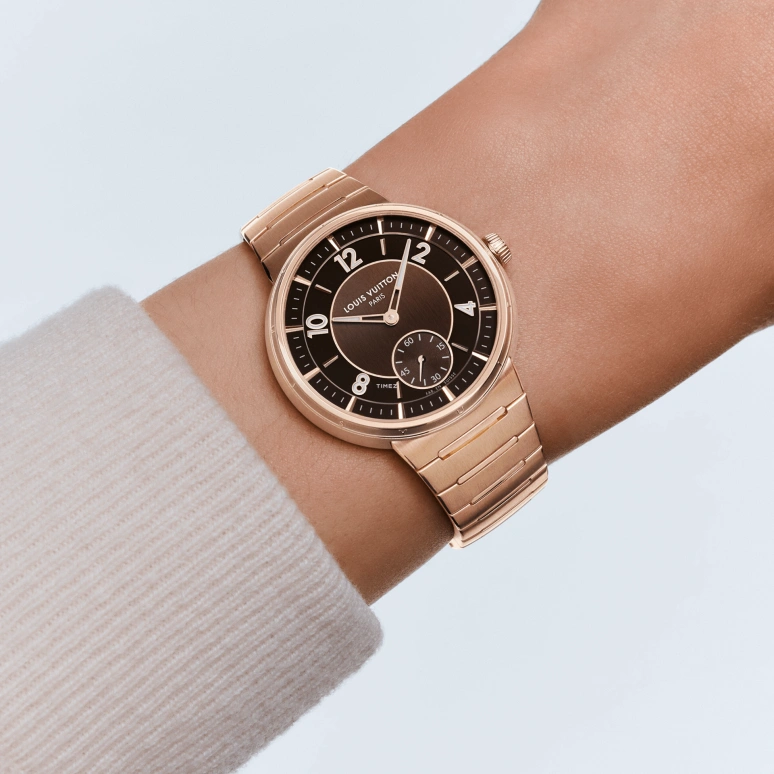 LOUIS VUITTON,Tambour 40mm,40mm,Pink Gold,Brown,Automatic,50hours,In-house Caliber,W1PG10