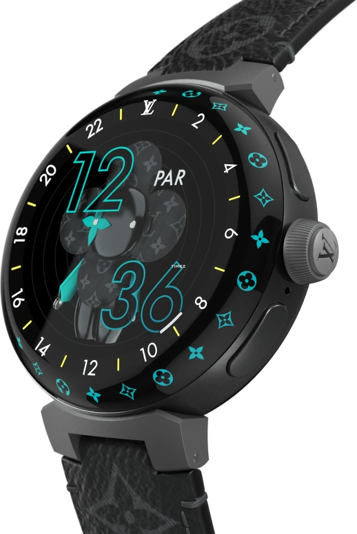 LOUIS VUITTON,Tambour Horizon 44mm,44mm,Stainless Steel,White,Yellow,Black,Processor,Smartwatch,Sapphire,Crystal Glass,QBB187