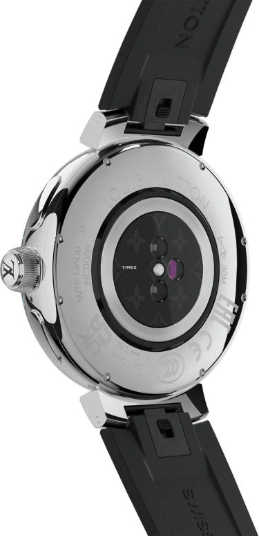 LOUIS VUITTON,Tambour Horizon 44mm,44mm,Stainless Steel,Black,Processor,Smartwatch,Sapphire,Crystal Glass,QBB192
