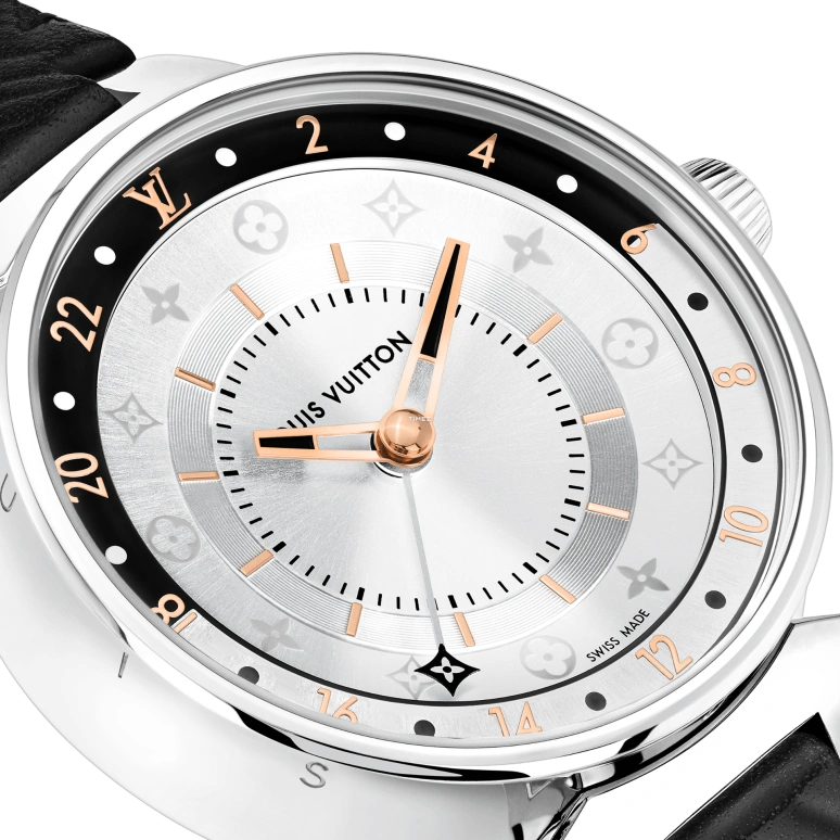 LOUIS VUITTON,Tambour Moon 35mm,35mm,Stainless Steel,White,Quartz,Dule Time,Sapphire,Crystal Glass,QBB126