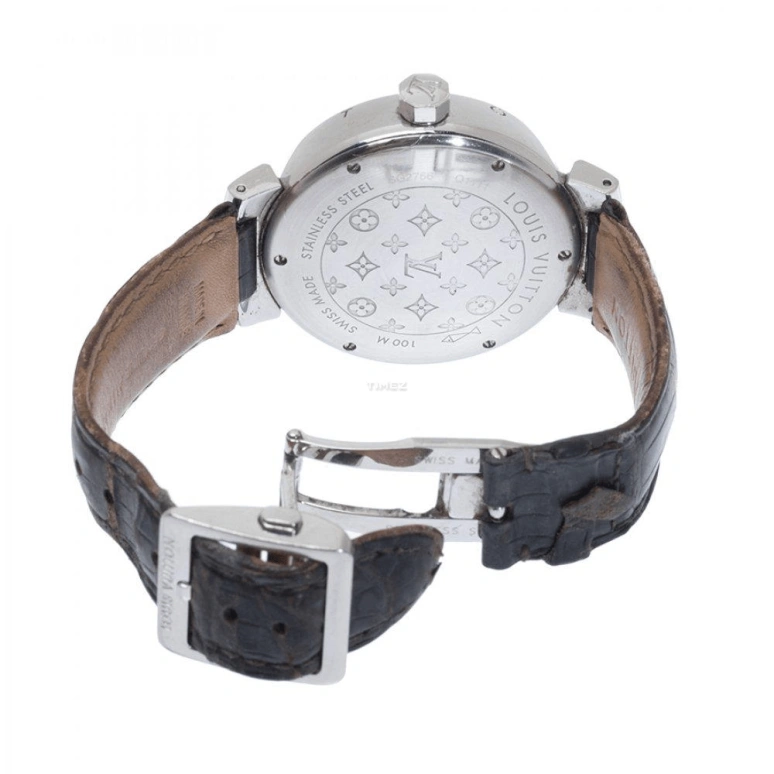 LOUIS VUITTON,Tambour 36mm,36mm,Stainless Steel,Coffee,Brown,Quartz,Day,Sapphire,Crystal Glass,Q11115