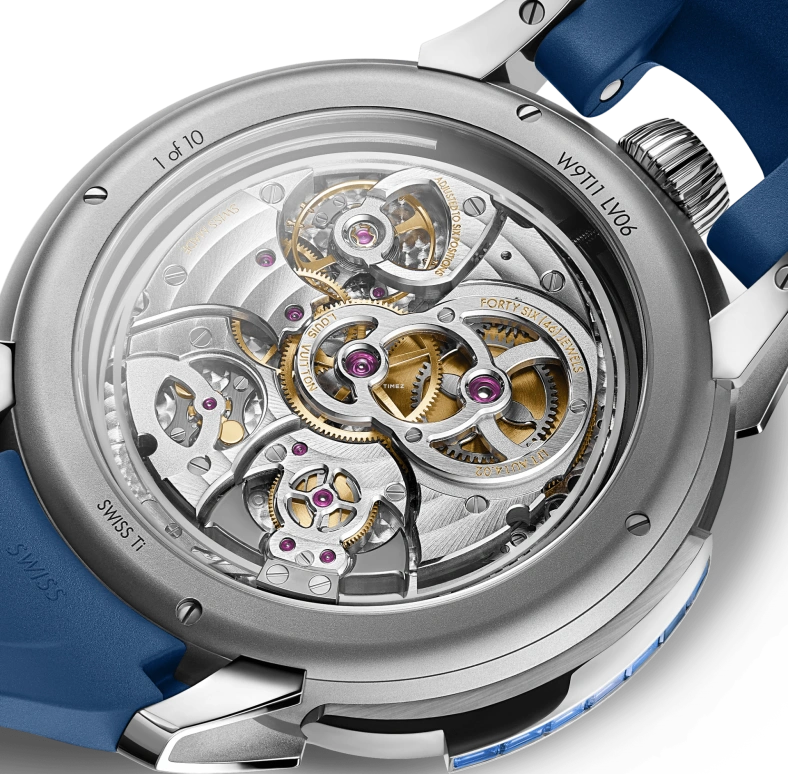 LOUIS VUITTON,Tambour Taiko Galactique 46.70mm,46.70mm,Titanium,White Gold,Blue,Handwound,Minute Repeater,100hours,W9TI12