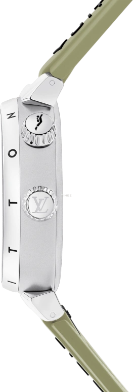 LOUIS VUITTON,Tambour Street Diver 44mm,44mm,Stainless Steel,Khaki Green,Green,Black,Automatic,Sapphire,Crystal Glass,Round,QA173A