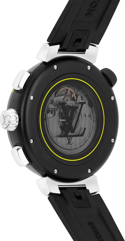 LOUIS VUITTON,Tambour Street Diver 46mm,46mm,Stainless Steel,Black,Automatic,Chronograph,Sapphire,Crystal Glass,QA167A
