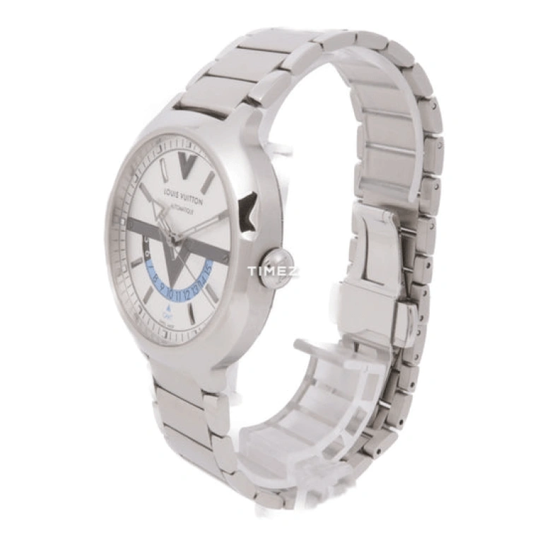LOUIS VUITTON,Voyager 41.50mm,41.50mm,Stainless Steel,Silver,Automatic,Dule Time,GMT,Day / Night Indication,Q7D311