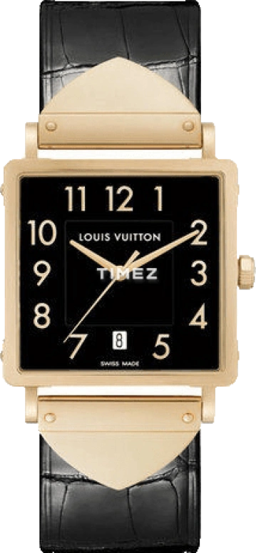 LOUIS VUITTON,EMPRISE 34mm,34mm,Rose Gold,Black,Quartz,Day,Sapphire,Crystal Glass,Q313M0