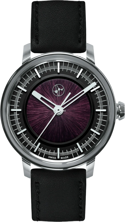 Lundis Bleus,1120 40mm,40mm,Stainless Steel,Black,Burgundy,Automatic,38hours,Round,1120,1120.MA.EU.LV.NR