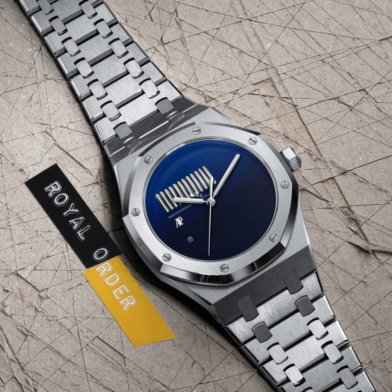 MAD Paris,Other 41mm,41mm,Stainless Steel,Blue,Automatic,Day,Sapphire,15400ST