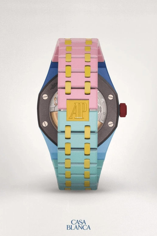 MAD Paris,Other 37mm,37mm,Ceramic,Pink,Automatic,Sapphire,Octagon,15450ST Casablanca Pink