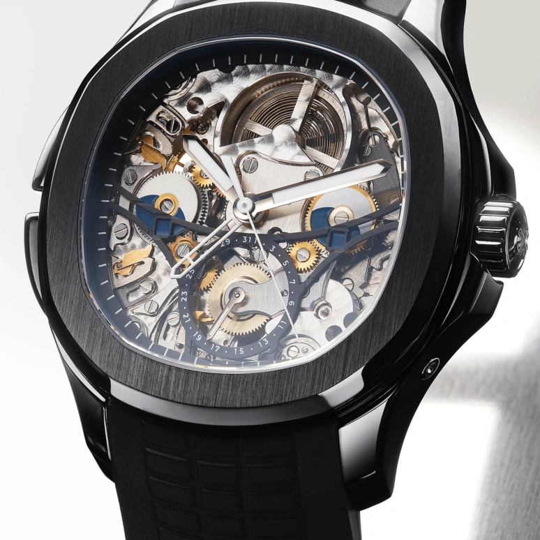 MAD Paris,Other 40.50mm,40.50mm,Stainless Steel,Silver,Skeleton,Automatic,Day,Dule Time,5164A