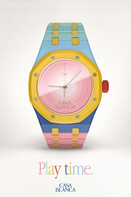 MAD Paris,Other 37mm,37mm,Ceramic,Pink,Automatic,Sapphire,Octagon,15450ST Casablanca Pink