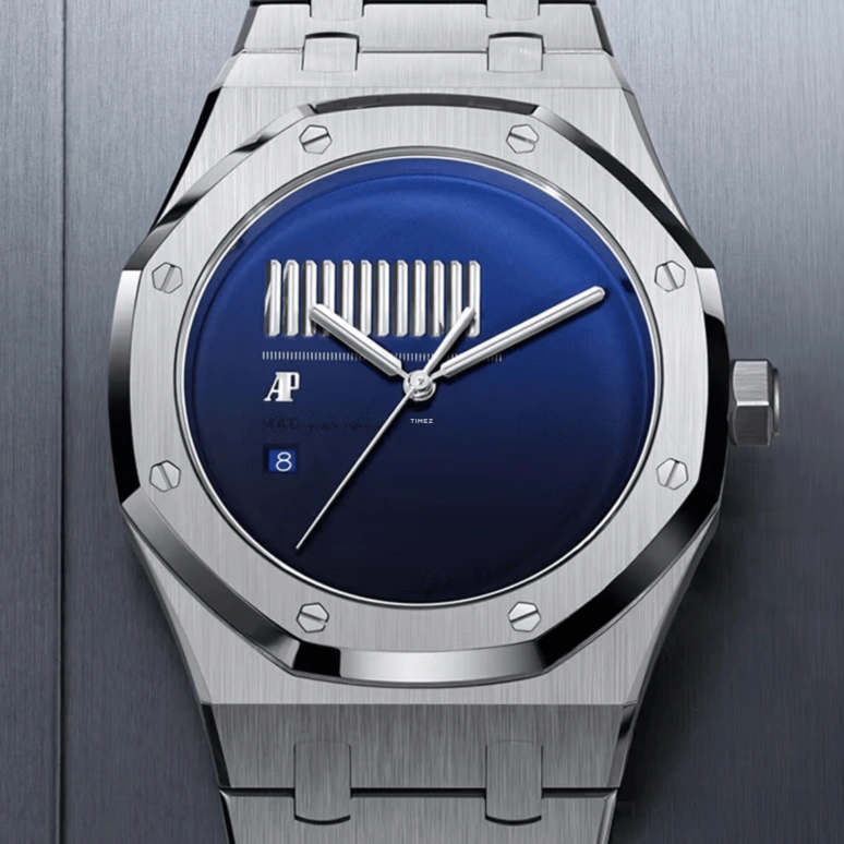 MAD Paris,Other 41mm,41mm,Stainless Steel,Blue,Automatic,Day,Sapphire,15400ST