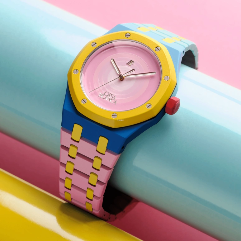 MAD Paris,Other 37mm,37mm,Ceramic,Pink,Automatic,Sapphire,Octagon,15450ST Casablanca Pink