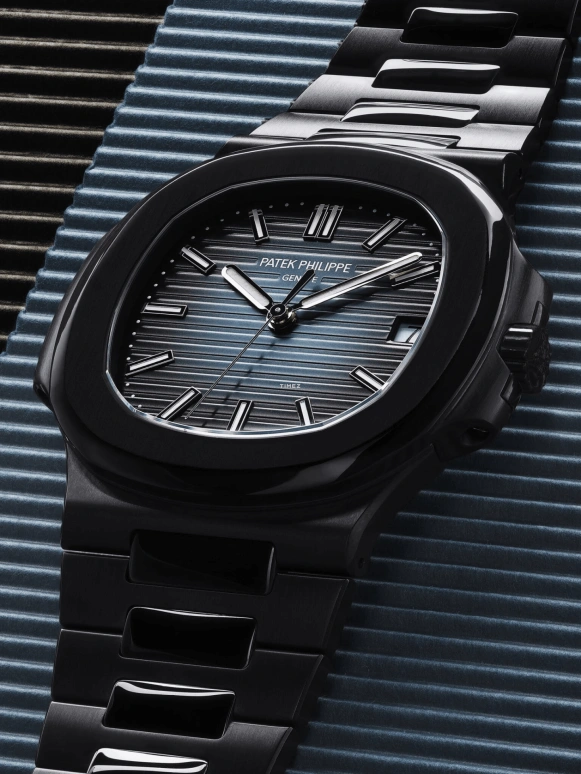 MAD Paris,Other 40.50mm,40.50mm,Stainless Steel,Blue,Black,Gradient,Automatic,Day,Sapphire,5711,5711/1A-010