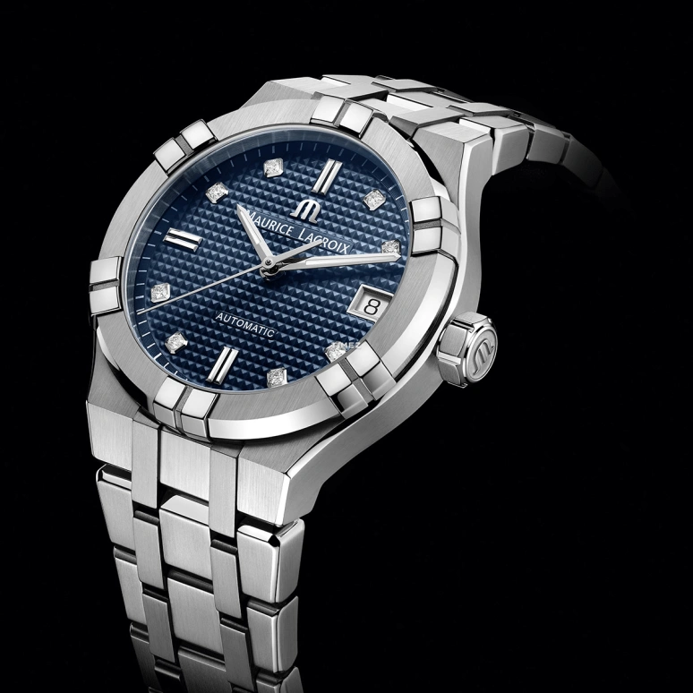 Maurice Lacroix,Aikon 35mm,35mm,Stainless Steel,Blue,Automatic,Day,38hours,AI6006,AI6006-SS002-450-1