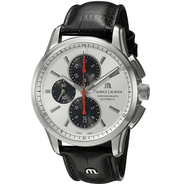 Maurice Lacroix,Pontos 43mm,43mm,Stainless Steel,Silver,Automatic,Chronograph,Day,PT6388,PT6388-SS001-131-1