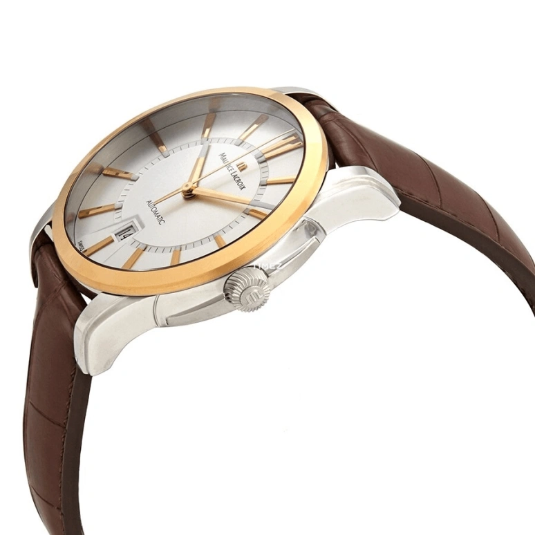 Maurice Lacroix,Pontos 40mm,40mm,Stainless Steel,Rose Gold,Silver White,Automatic,Day,38hours,PT6148,PT6148-PS101-130-1
