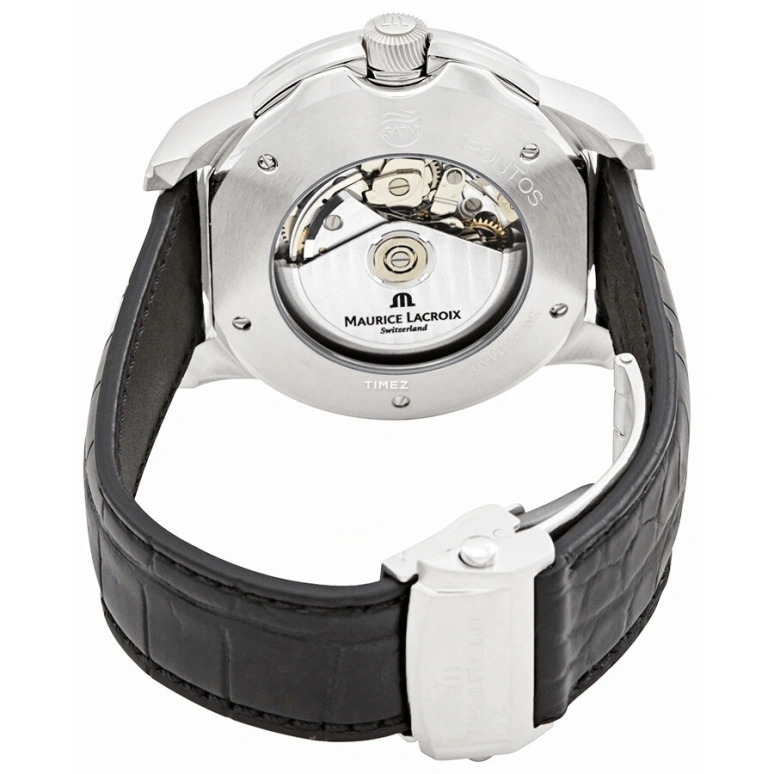Maurice Lacroix,Pontos 43mm,43mm,Stainless Steel,Black,Automatic,Chronograph,Day,PT6178,PT6178-SS001-330