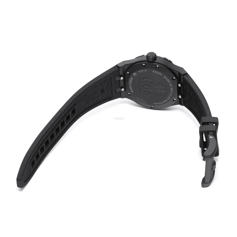 Maurice Lacroix,Aikon 40mm,40mm,Recycling and reusing materials,Plastic,Black,Quartz,Day,Sapphire,Crystal Glass,AI2008,AI2008-00000-300-0