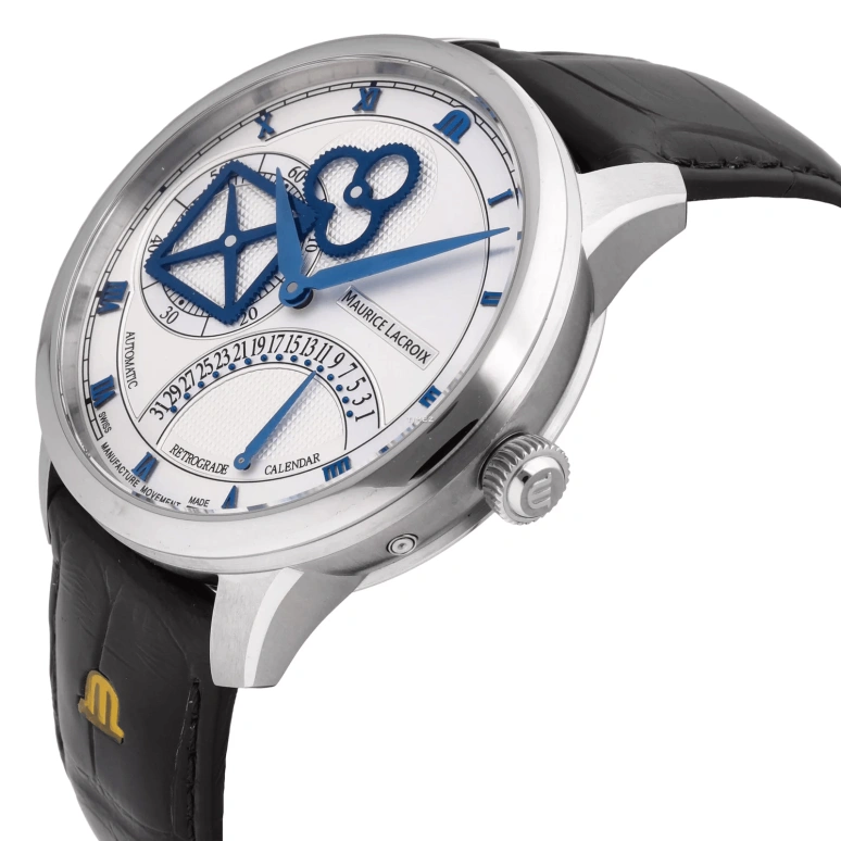 Maurice Lacroix,Masterpiece 43mm,43mm,Stainless Steel,White,Automatic,Day,In-house Caliber,MP6058,MP6058-SS001-110-1
