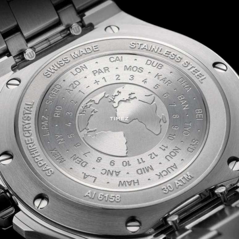 Maurice Lacroix,Aikon 43mm,43mm,Stainless Steel,Black,Automatic,Day,Dule Time,AI6158,AI6158-SS002-330-1