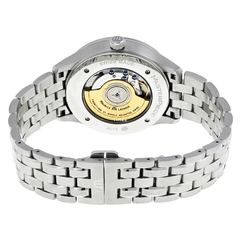 Maurice Lacroix,Masterpiece 40mm,40mm,Stainless Steel,Blue,Automatic,Dule Time,Big Date,MP6707,MP6707-SS002-110
