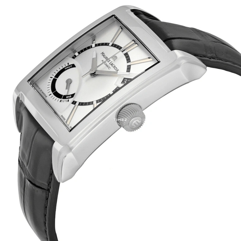 Maurice Lacroix,Pontos 39.50x32.50mm,39.50x32.50mm,Stainless Steel,Silver White,Automatic,Day,Power Reserve Indicator,PT6207,PT6207-SS001-130