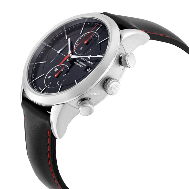 Maurice Lacroix,les classiques 41mm,41mm,Stainless Steel,Black,Automatic,Chronograph,Day,LC6058,LC6058-SS001-332