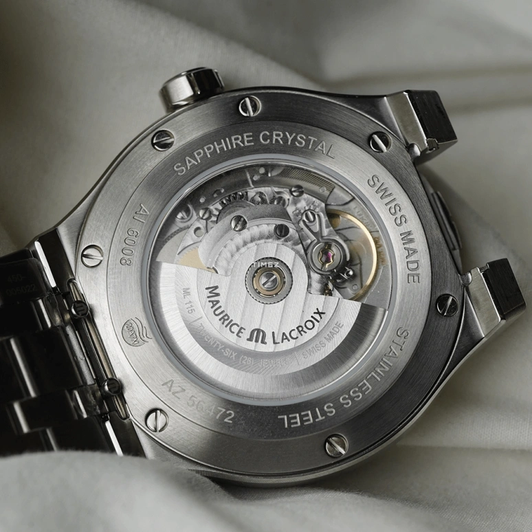Maurice Lacroix,Aikon 42mm,42mm,Stainless Steel,Green,Automatic,Day,38hours,AI6008,AI6008-SS002-630-1
