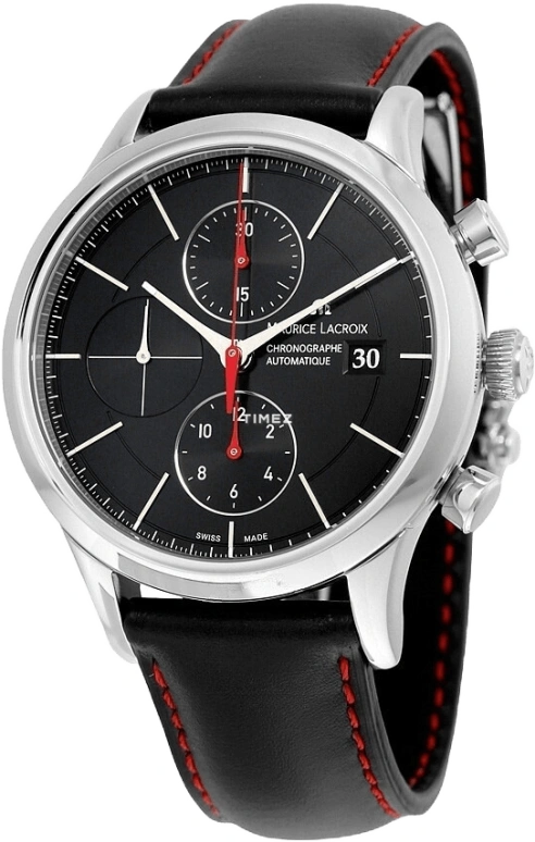 Maurice Lacroix,les classiques 41mm,41mm,Stainless Steel,Black,Automatic,Chronograph,Day,LC6058,LC6058-SS001-332
