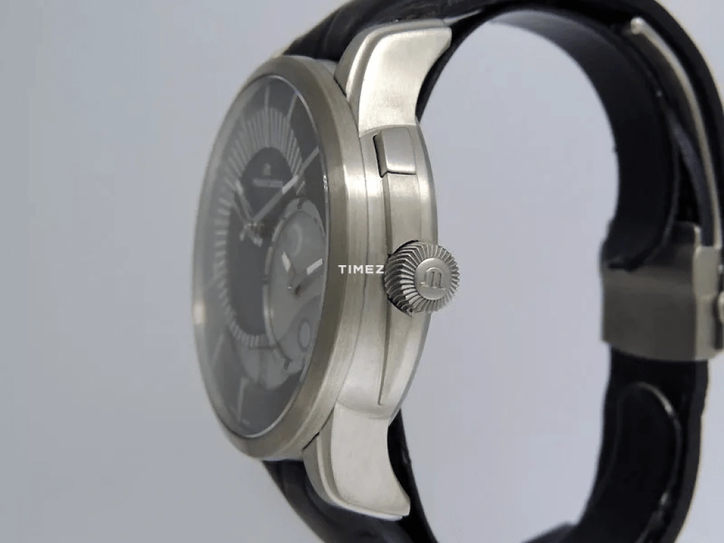 Maurice Lacroix,Pontos 45mm,45mm,Titanium,Silver,Automatic,Day,Dule Time,Day / Night Indication,PT6108,PT6108-TT031-291