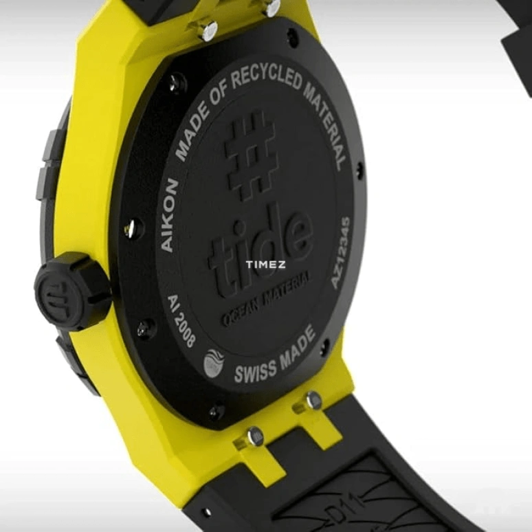 Maurice Lacroix,Aikon 40mm,40mm,Plastic,Recycling and reusing materials,Yellow,Quartz,Day,Sapphire,Crystal Glass,AI2008,AI2008-60060-300-0