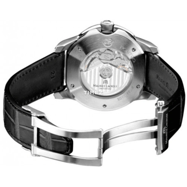 Maurice Lacroix,Pontos 43mm,43mm,Stainless Steel,Black,Automatic,Chronograph,Day,PT6188,PT6188-SS001-332-1