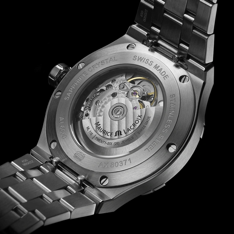 Maurice Lacroix,Aikon 42mm,42mm,Stainless Steel,Blue,Automatic,Day,38hours,AI6008,AI6008-SS002-430-1