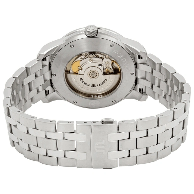 Maurice Lacroix,Pontos 40mm,40mm,Stainless Steel,Blue,Automatic,Date,Day,PT6158,PT6158-SS002-43E