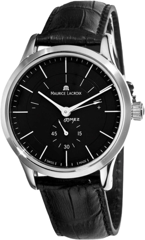 Maurice Lacroix,les classiques 40mm,40mm,Stainless Steel,Black,Handwound,Power Reserve Indicator,In-house Caliber,LC7008,LC7008-SS001-330