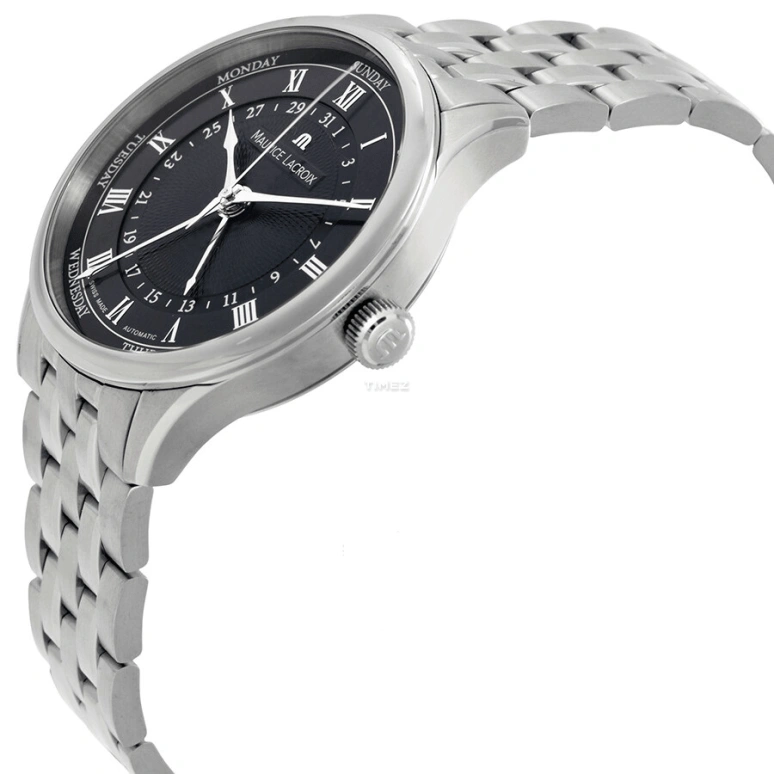 Maurice Lacroix,Masterpiece 40mm,40mm,Stainless Steel,Black,Automatic,Date,Day,MP6507,MP6507-SS002-310