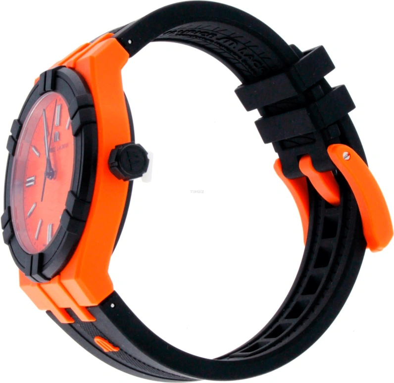 Maurice Lacroix,Aikon 40mm,40mm,Fiber Glass,Recycling and reusing materials,Orange,Quartz,Day,Sapphire,Crystal Glass,AI2008,AI2008-50050-300-0