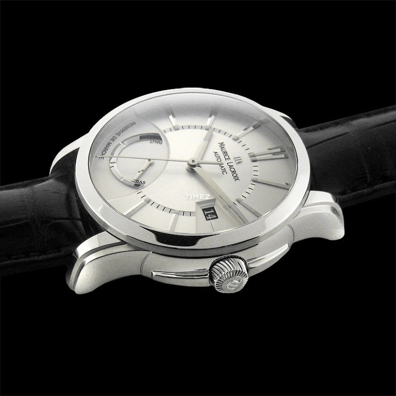 Maurice Lacroix,Pontos 40mm,40mm,Stainless Steel,Silver White,Automatic,Day,Power Reserve Indicator,PT6168,PT6168-SS001-131-1