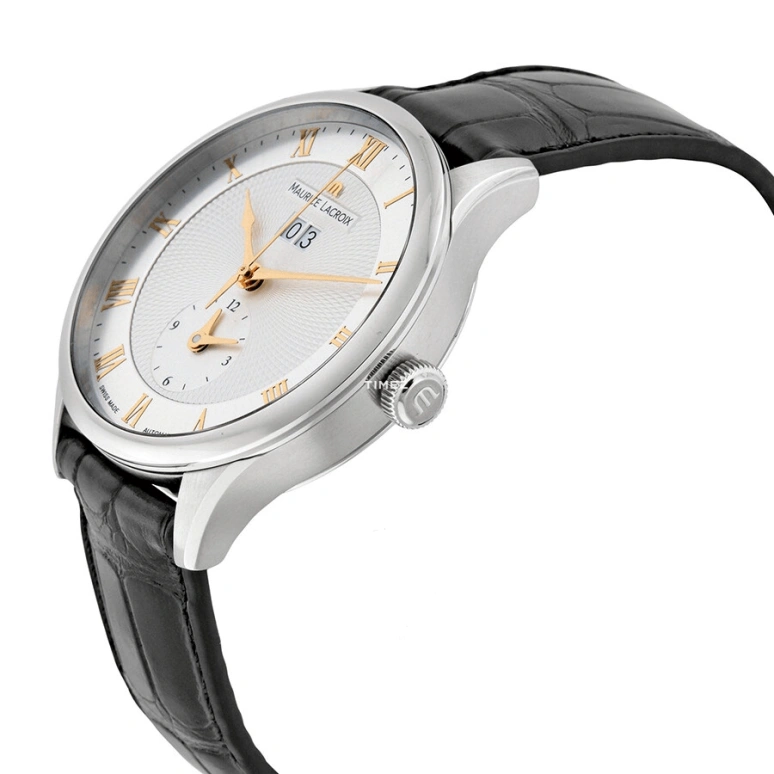 Maurice Lacroix,Masterpiece 40mm,40mm,Stainless Steel,Silver White,Automatic,Dule Time,Big Date,MP6707,MP6707-SS001-111
